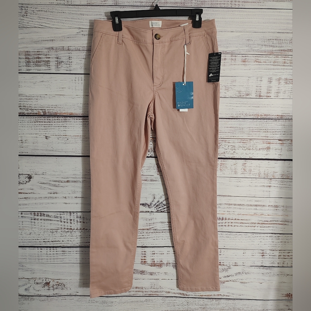 Market & Spruce Stitch Fix Women's Pink Straight Leg Pants 12 NWT
